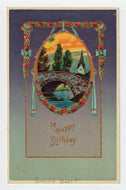 A Happy Birthday - Vintage Original Postcard # 1963 - New - 1940's - VG