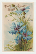 Many Happy Returns (Birthday) - Vintage Original Postcard # 1964 - Hand Written Date June 6, 1917 - VG