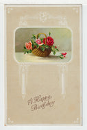 A Happy Birthday - Vintage Original Postcard # 1965 - Hand Written Date March 31. 1915 - VG