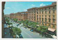 Veneto Street, Rome, Italy - Vintage Original Postcard # 1994 - New - 1970's NM
