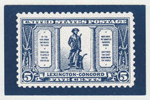 Load image into Gallery viewer, The Minute Man, Lexington (USA) - 1976 Oklahoma Stamp Exhibition - Vintage Original Postcard # 2025 - New - NM
