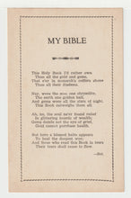 Load image into Gallery viewer, My Bible - Published in Berne Indiana, USA Vintage Original Postcard # 2062 - New - 1950's - NM
