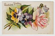 Birthday Greetings - Vintage Original Postcard # 2064 - Hand Written Early 1900's - VG