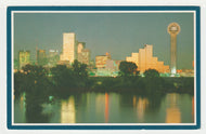 Dallas, Texas, USA - Evening City View - Vintage Original Postcard # 2084 - Post Marked October 6, 1983 - VG
