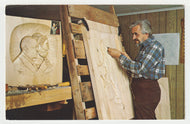 Sculptor Pierre LaBelle - Paysan Art - Quebec, Canada - Vintage Original Postcard # 2085 - Post Marked October 7, 1983 - VG
