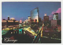 Load image into Gallery viewer, Chicago, Illinois, USA - Evening City View - Vintage Original Postcard # 2089 - New - 1990's - VG
