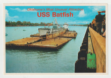 Load image into Gallery viewer, USS Batfish, Oklahoma, USA - WWII Submarine - Vintage Original Postcard # 2091 - New - 1980's - NM
