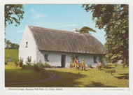 Thatched Cottage, Bunratty Folk Park, Co. Clarke, Ireland - Vintage Original Postcard # 2095 - Post Marked June 8, 1970 - VG