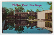 Balboa Park, San Diego, California, USA (Lagoon) - Vintage Original Postcard # 2097 - Post Marked September 20, 1968