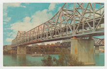 Load image into Gallery viewer, Brent Spence Bridge, Ohio River, USA - Vintage Original Postcard # 2104 - New - 1960's - NM
