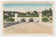 Lake Washington Floating Bridge, Seattle, Washington, USA Vintage Original Postcard # 2114 - Hand Written Date - October 1951 - VG