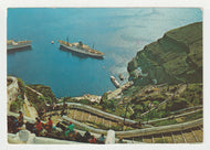 The Port, Santorine, Greece - Vintage Original Postcard # 2142 - Post Marked October 15, 1980