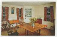 The Solomon Richardson House, East Brookfield, Massachusetts, USA (Dining Room) Vintage Original Postcard # 2152 - New - 1960's - NM