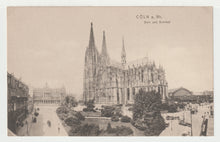 Load image into Gallery viewer, Cologne Cathedral and Courtyard, Germany Vintage Original Postcard # 2170 - 1960's - VG
