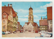 Biberach City Center, Germany Vintage Original Postcard # 2199 - Post Marked 1974 - VG