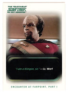 Encounter at Farpoint (Trading Card) Star Trek TNG The Quotable - 2005 Rittenhouse Archives # 3 - Mint