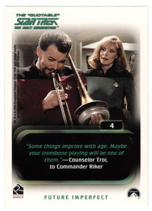 Deja Q (Trading Card) Star Trek TNG The Quotable - 2005 Rittenhouse Archives # 4 - Mint