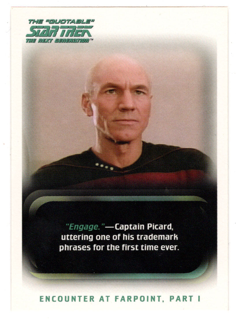 Encounter at Farpoint (Trading Card) Star Trek TNG The Quotable - 2005 Rittenhouse Archives # 9 - Mint