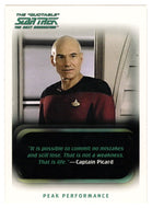 Peak Performance (Trading Card) Star Trek TNG The Quotable - 2005 Rittenhouse Archives # 23 - Mint