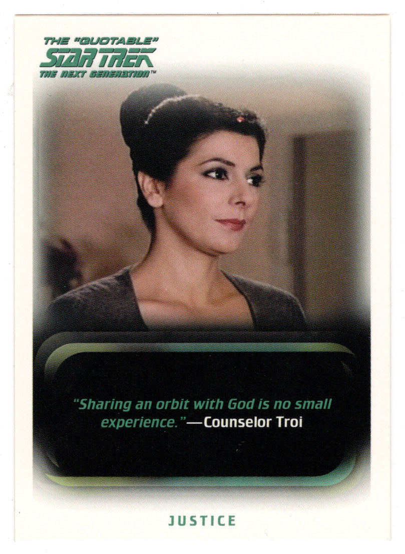 Justice (Trading Card) Star Trek TNG The Quotable - 2005 Rittenhouse Archives # 24 - Mint