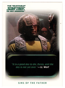 Sins of The Father (Trading Card) Star Trek TNG The Quotable - 2005 Rittenhouse Archives # 26 - Mint