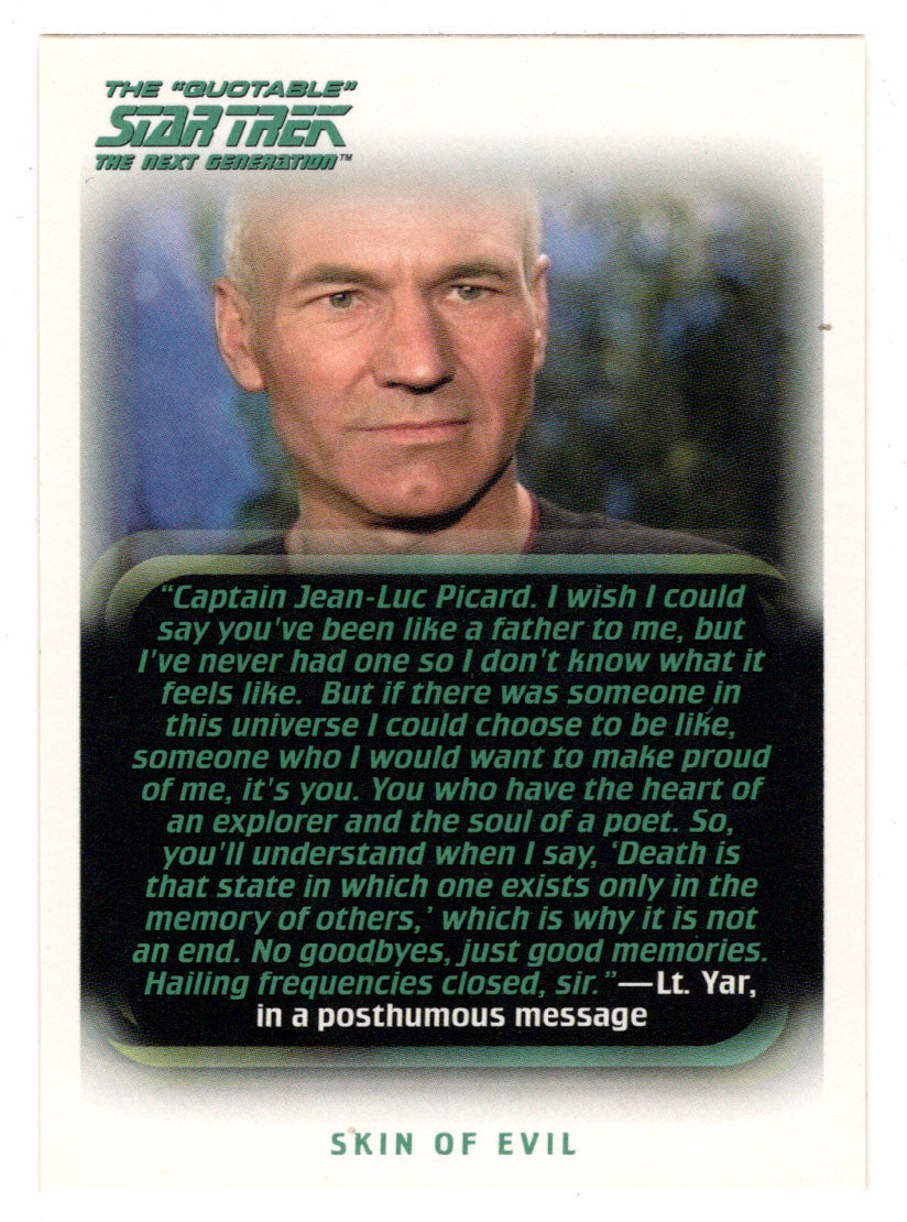 Skin of Evil (Trading Card) Star Trek TNG The Quotable - 2005 Rittenhouse Archives # 41 - Mint