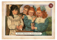 Samantha - Happy Birthday - Homemade Ice Cream - American Girl (Trading Card) # 34 - 1994 Pleasant Company - Mint