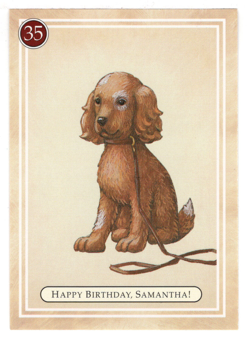 Samantha - Happy Birthday - Jip - American Girl (Trading Card) # 35 - 1994 Pleasant Company - Mint