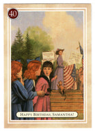 Samantha - Happy Birthday - Cornella's Speech - American Girl (Trading Card) # 40 - 1994 Pleasant Company - Mint