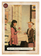 Samantha - Happy Birthday - Tyson's Ice Cream Parlor - American Girl (Trading Card) # 41 - 1994 Pleasant Company - Mint
