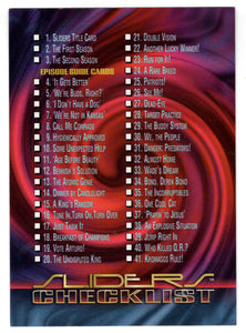 Checklist (Trading Card) Sliders - 1997 Inkworks # 72 - Mint