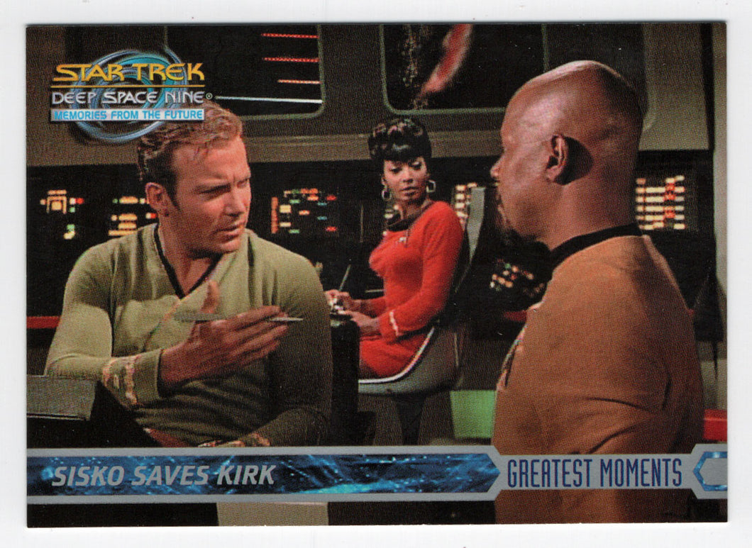 Sisko Saves Kirk (Trading Card) Star Trek Deep Space Nine - Memories from the Future - 1999 Skybox # 63 - Mint