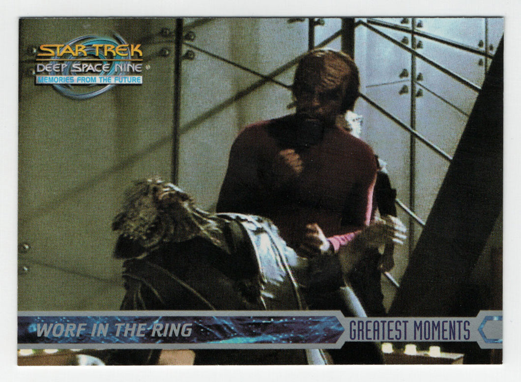 Worf in the Ring (Trading Card) Star Trek Deep Space Nine - Memories from the Future - 1999 Skybox # 68 - Mint
