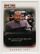 Star Trek - Deep Space Nine - The Quotable - Promo - Sisko on the Bridge (Trading Card) 2007 Rittenhouse Archives # P1 - Mint