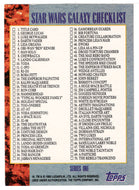 Checklist - Series 1 - Star Wars Galaxy (Trading Card) # NNO - 1993 Topps - Mint