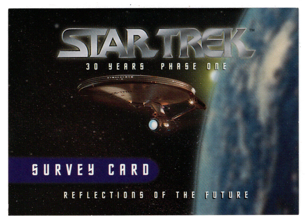 Survey Card (Trading Card) - 30 Years of Star Trek - Phase One - 1995 Skybox # NNO - Mint