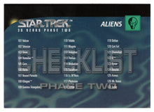 Load image into Gallery viewer, Checklist C Aliens (Trading Card) - 30 Years of Star Trek - Phase Two - 1996 Skybox # 198 - Mint
