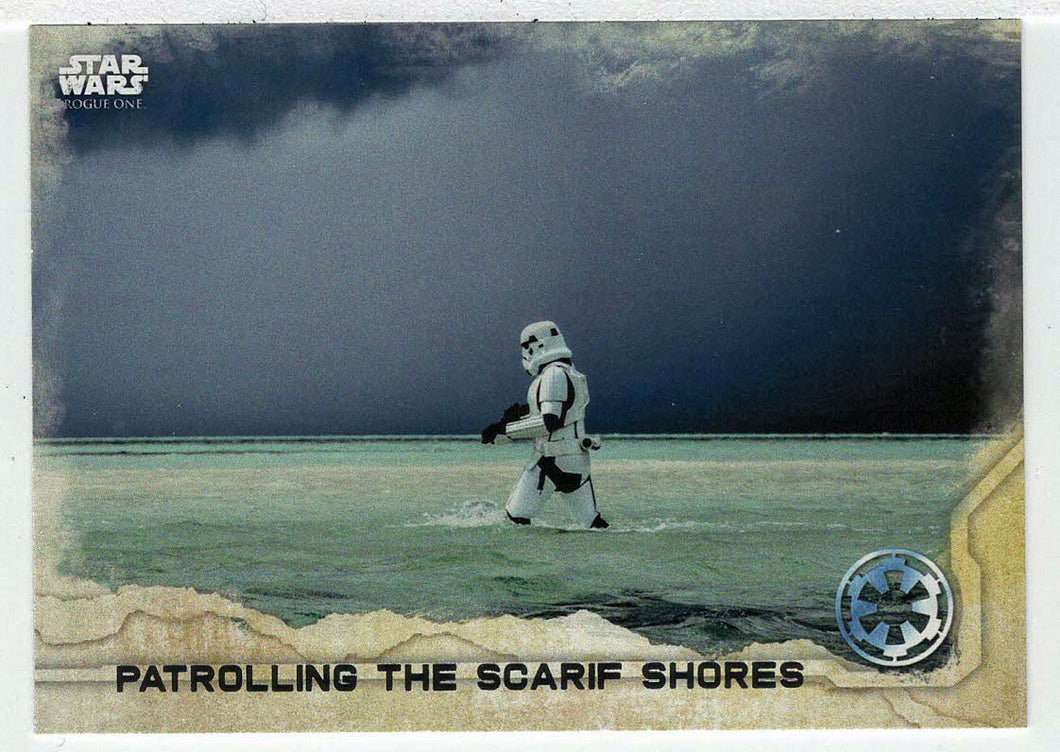 Patrolling The Scarif Shores (Trading Card) - Star Wars - A Star Wars Story Series 1 : Rogue One - 2016 Topps # 35 - Mint
