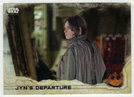Jyn's Departure (Trading Card) - Star Wars - A Star Wars Story Series 1 : Rogue One - 2016 Topps # 51 - Mint