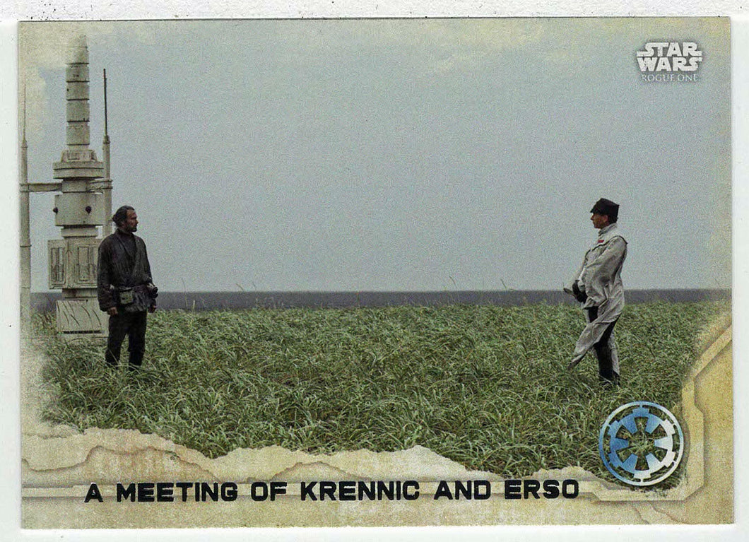 A Meeting of Krennic and Erso (Trading Card) - Star Wars - A Star Wars Story Series 1 : Rogue One - 2016 Topps # 66 - Mint