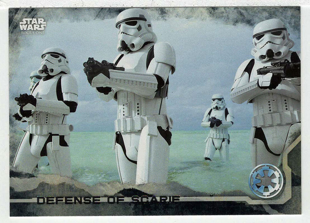 Defense of Scarif (Trading Card) - Star Wars - A Star Wars Story Series 1 : Rogue One BLACK - 2016 Topps # 26 - Mint