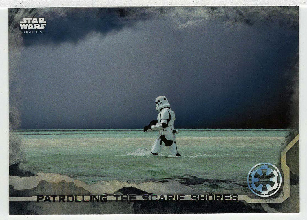 Patrolling The Scarif Shores (Trading Card) - Star Wars - A Star Wars Story Series 1 : Rogue One BLACK - 2016 Topps # 35 - Mint