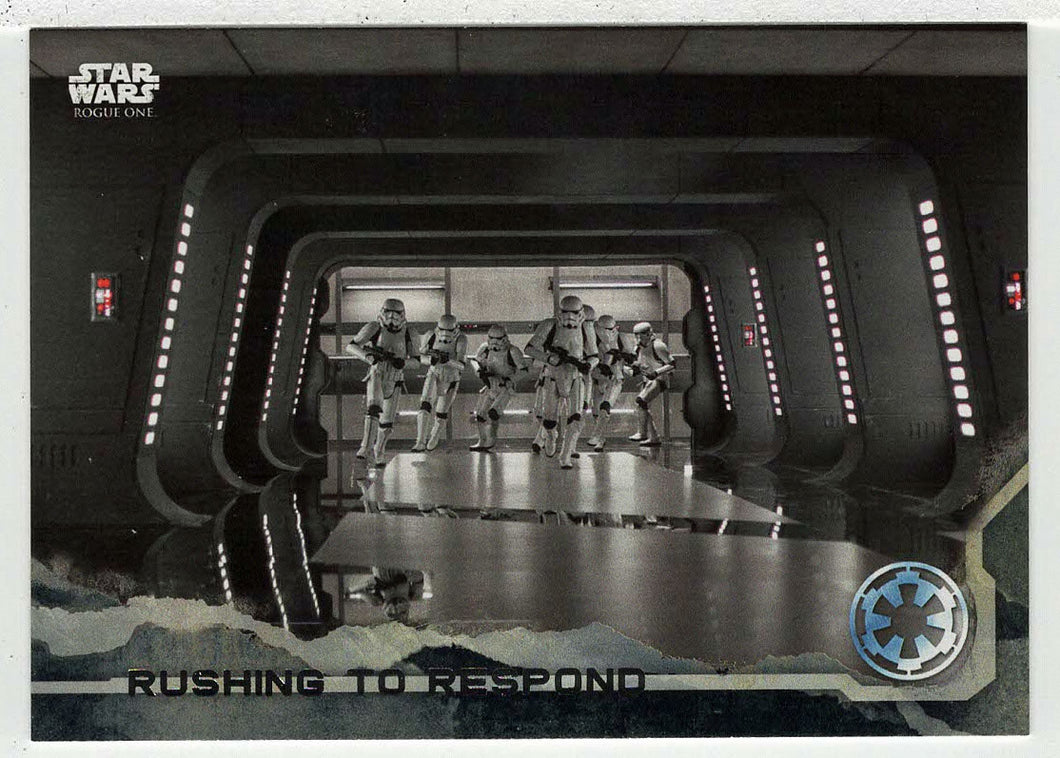 Rushing to Respond (Trading Card) - Star Wars - A Star Wars Story Series 1 : Rogue One BLACK - 2016 Topps # 48 - Mint