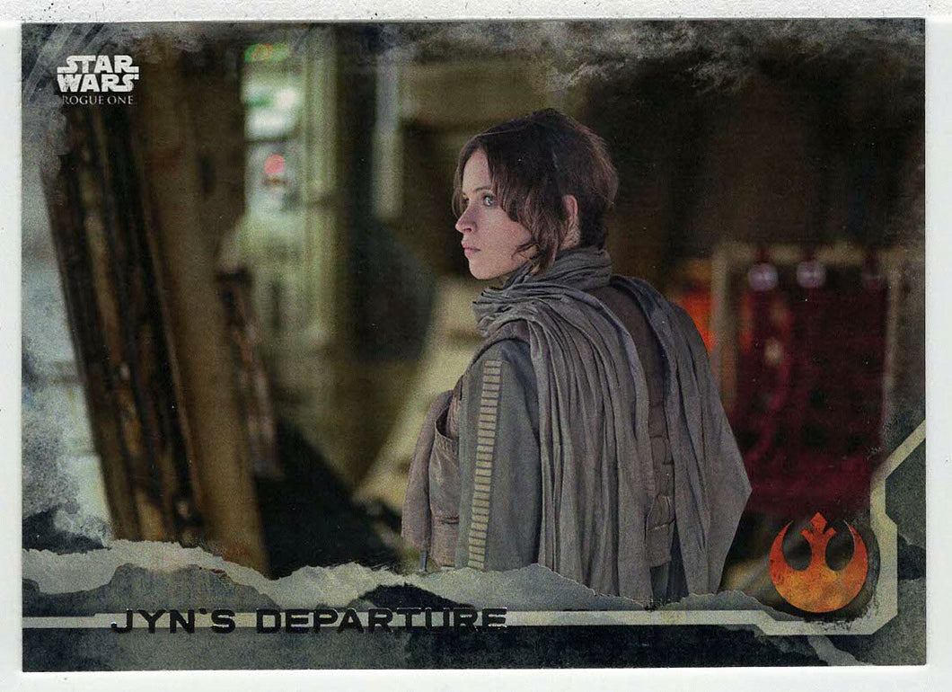 Jyn's Departure (Trading Card) - Star Wars - A Star Wars Story Series 1 : Rogue One BLACK - 2016 Topps # 51 - Mint