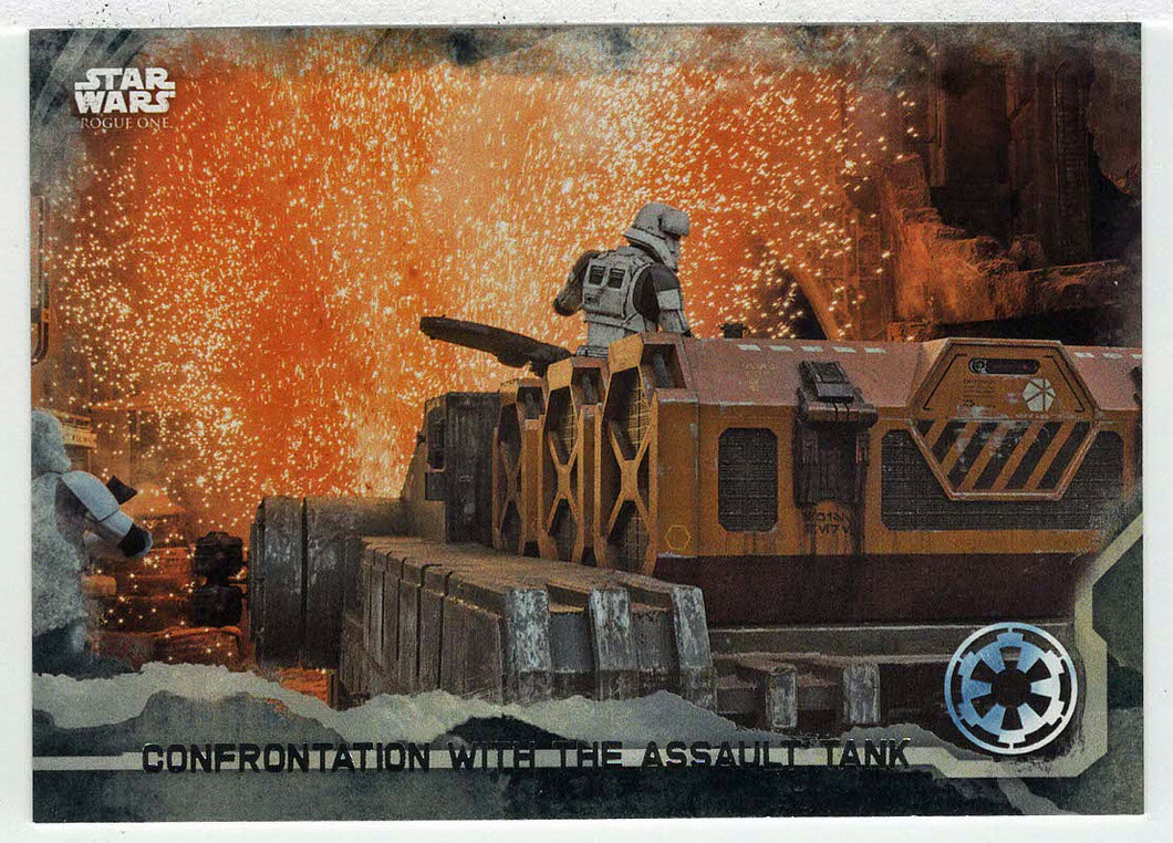 Confrontation with The Assault Tank (Trading Card) - Star Wars - A Star Wars Story Series 1 : Rogue One BLACK - 2016 Topps # 53 - Mint
