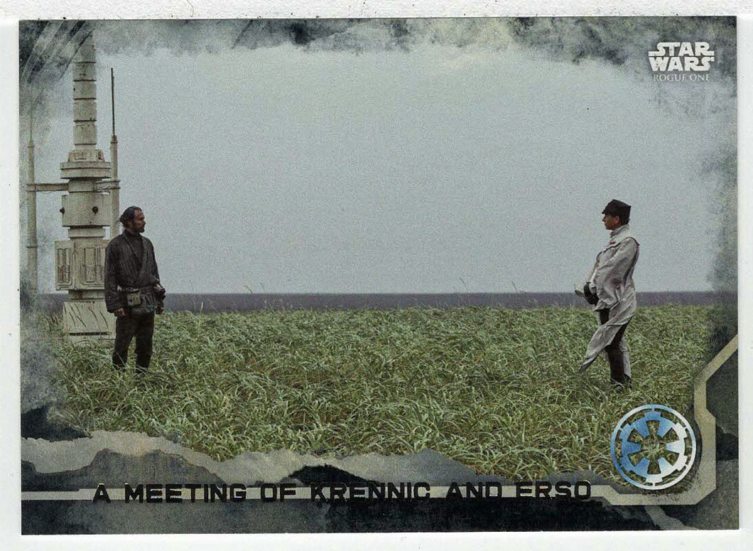 A Meeting of Krennic and Erso (Trading Card) - Star Wars - A Star Wars Story Series 1 : Rogue One BLACK - 2016 Topps # 66 - Mint