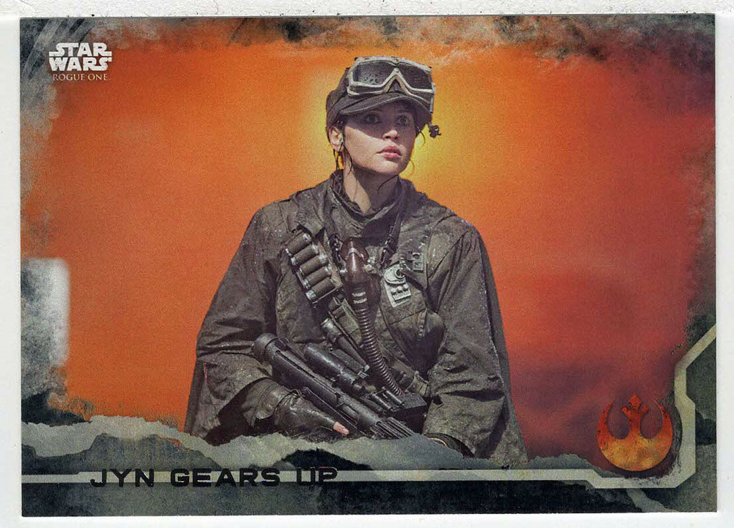 Jyn Gears Up (Trading Card) - Star Wars - A Star Wars Story Series 1 : Rogue One BLACK - 2016 Topps # 70 - Mint