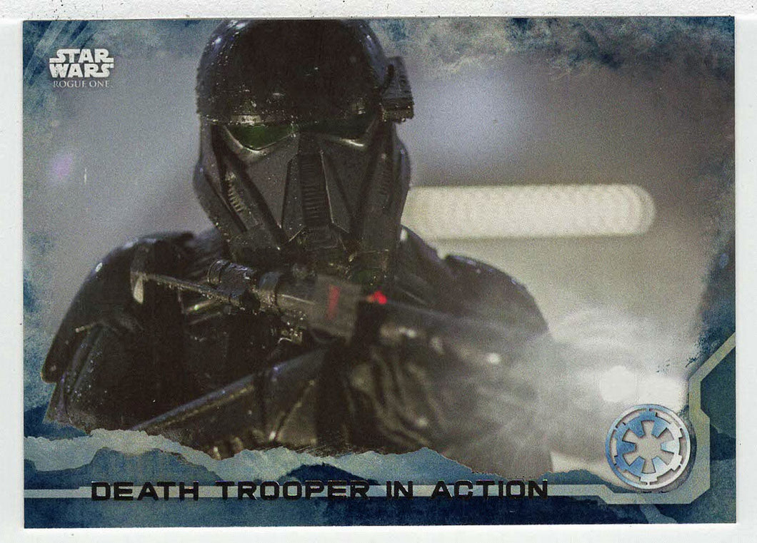 Death Trooper in Action (Trading Card) - Star Wars - A Star Wars Story Series 1 : Rogue One BLUE - 2016 Topps # 44 - Mint