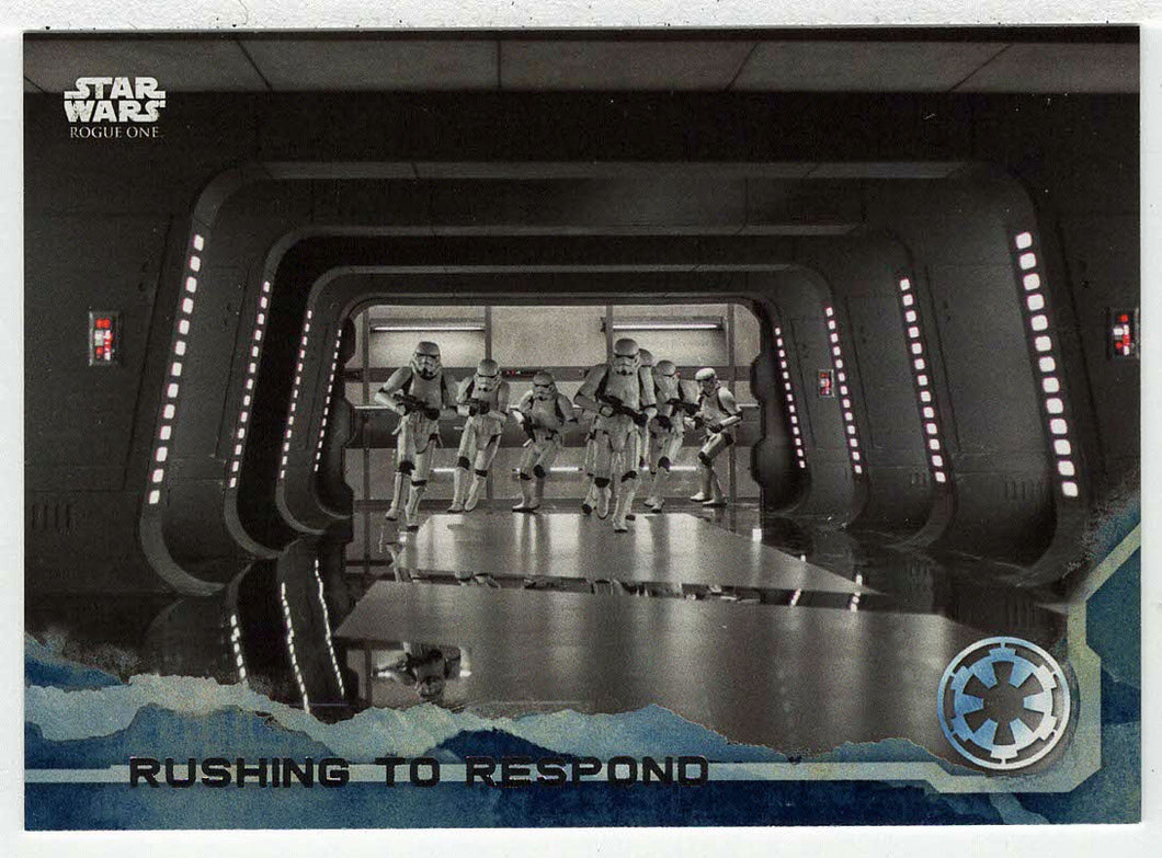 Rushing to Respond (Trading Card) - Star Wars - A Star Wars Story Series 1 : Rogue One BLUE - 2016 Topps # 48 - Mint