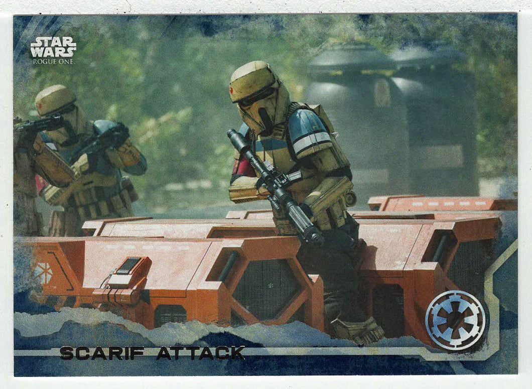 Scarif Attack (Trading Card) - Star Wars - A Star Wars Story Series 1 : Rogue One BLUE - 2016 Topps # 60 - Mint
